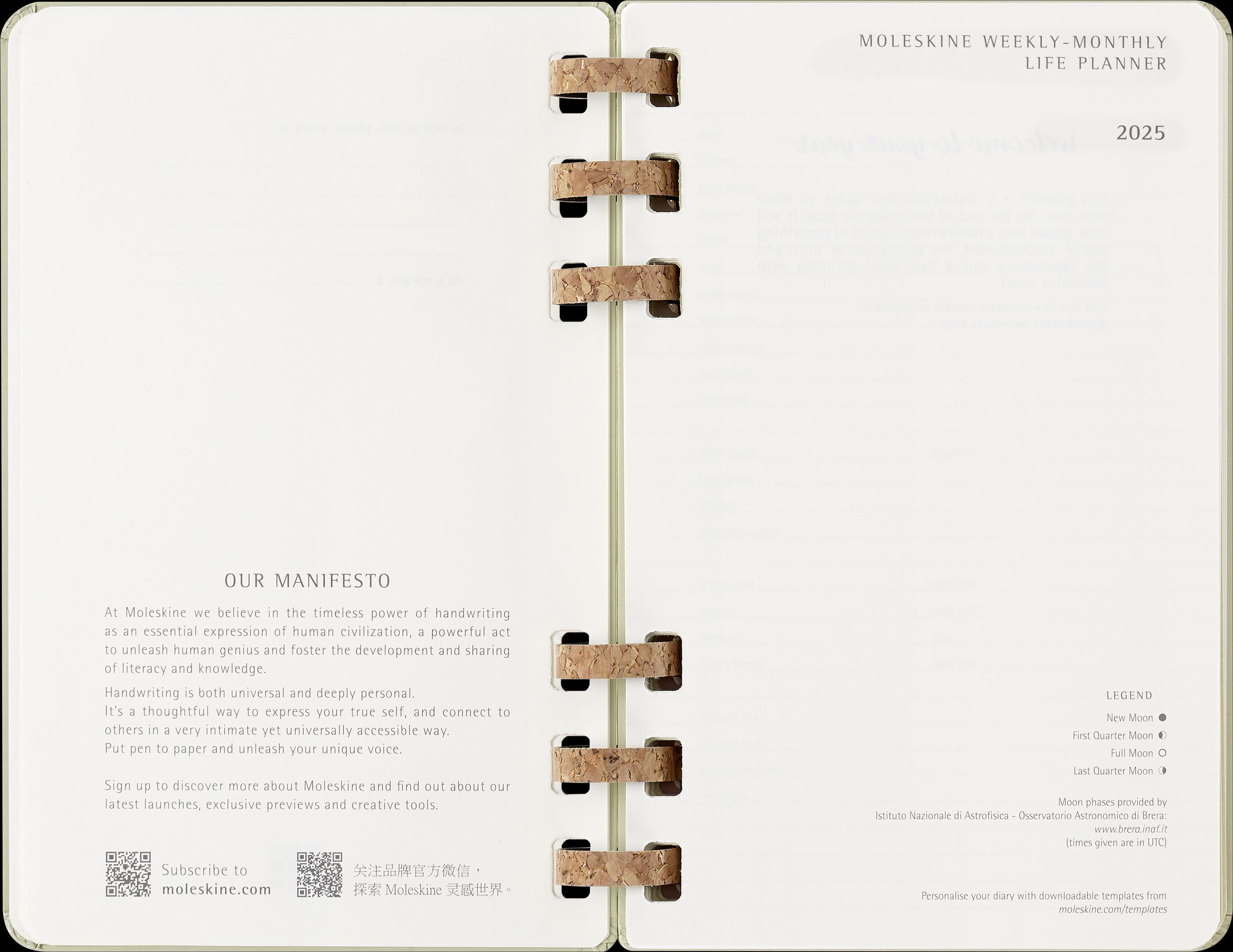 Moleskine 12 Monate Planer mit Spiralbindung, L/A5