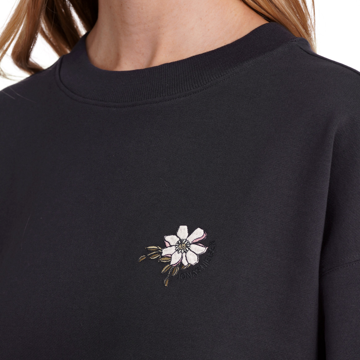 Jonas Nielsen Damen Sweatshirt mit Stickerei dunkelblau