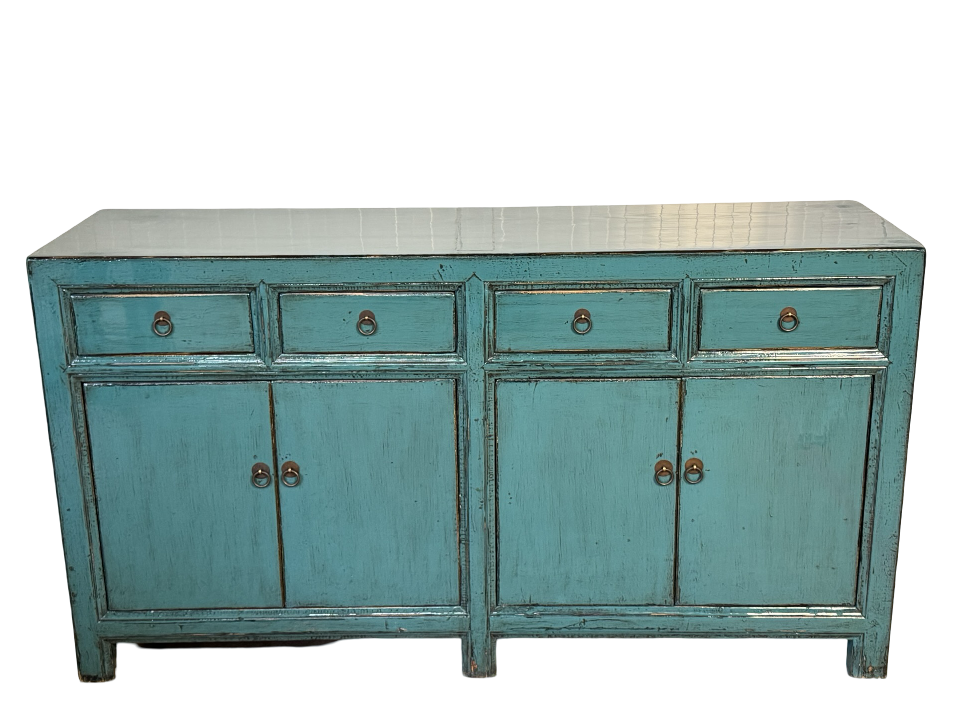 Dressoir 4 deur 3 lades blauw uniek Dressoir 4 deur 3 la blauw uniek