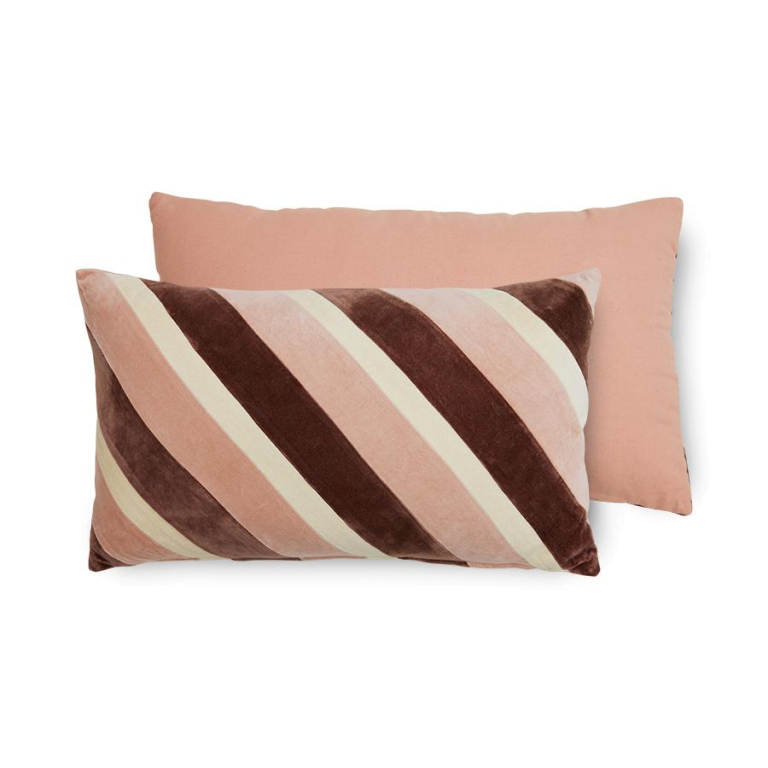HKliving Striped Velvet kussen 60x35 Fame