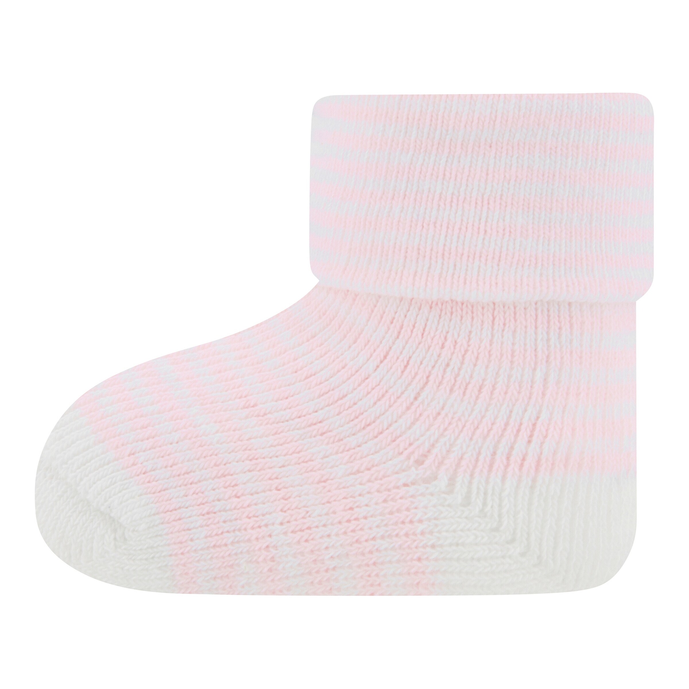 Ewers 3er-Pack Erstlingssocken Maus Ringel Herzen rosa/natur