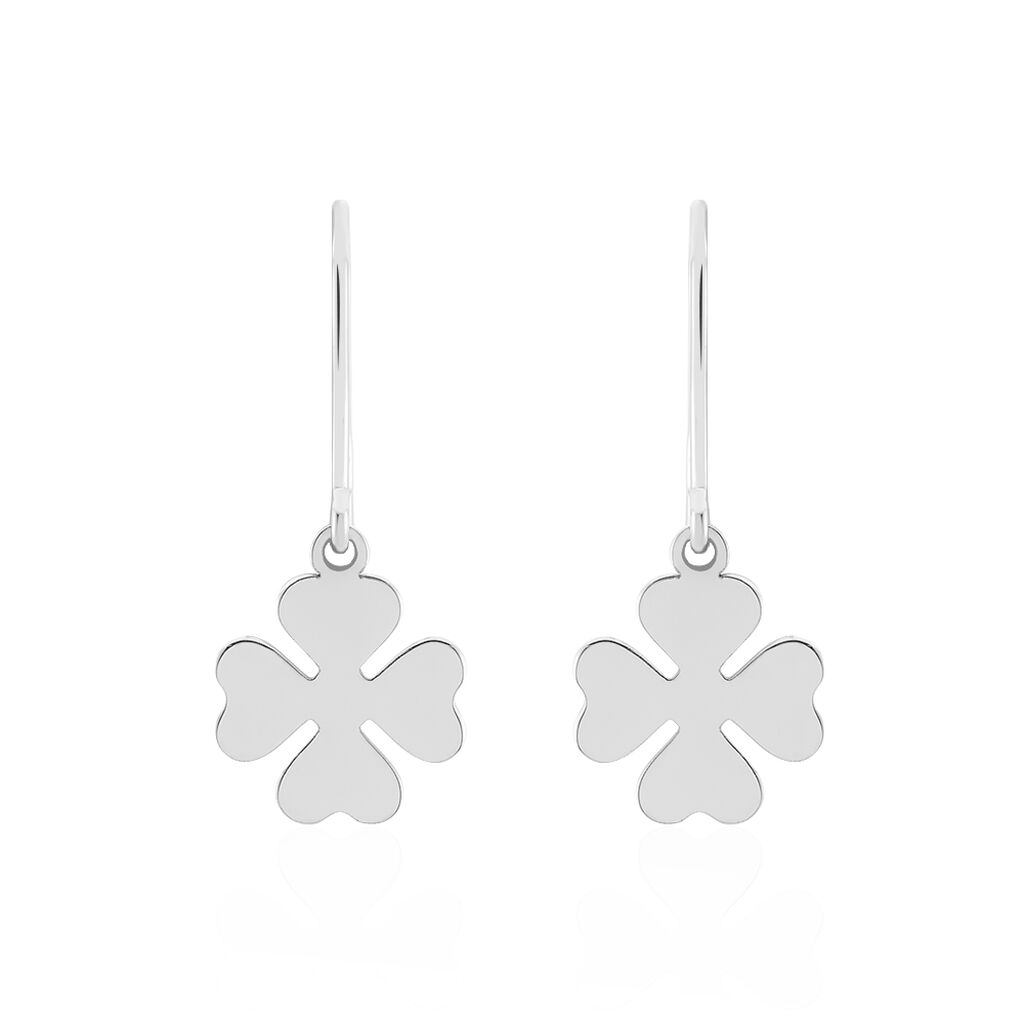 Boucles D'oreilles Pendantes Naomie Argent Blanc