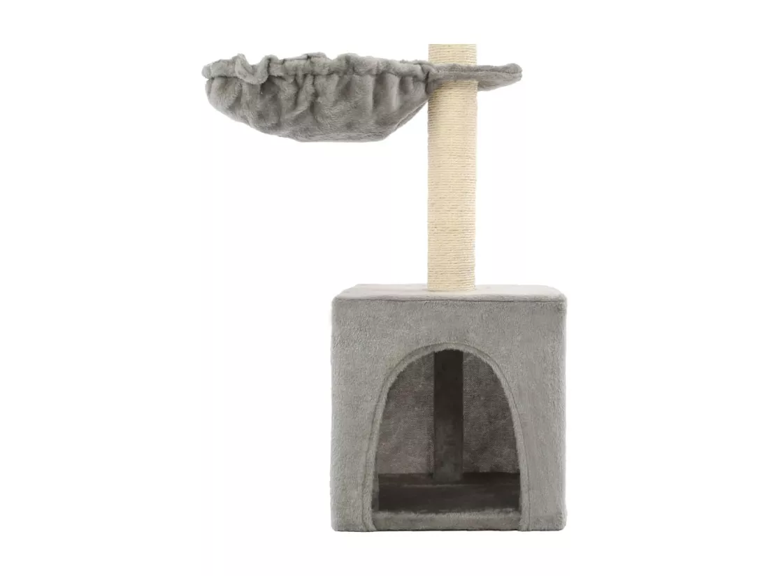Arbre à chat avec griffoirs en sisal 105 cm Gris