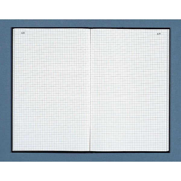 DAUPHIN Registre toilé folioté 22,5X35 cm, 200 pages quadrillées 5x5 - Couverture noire