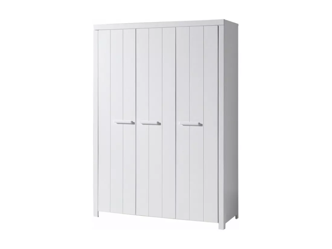 GASTON - Lit 90x200cm + Chevet + Armoire 3P + Pack Bureau