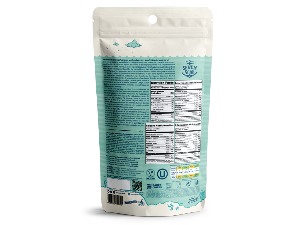 SNACK SEVEN SEAS ALGAS MARINHA TOSTADA RECHEADA AMÊNDOA 35G