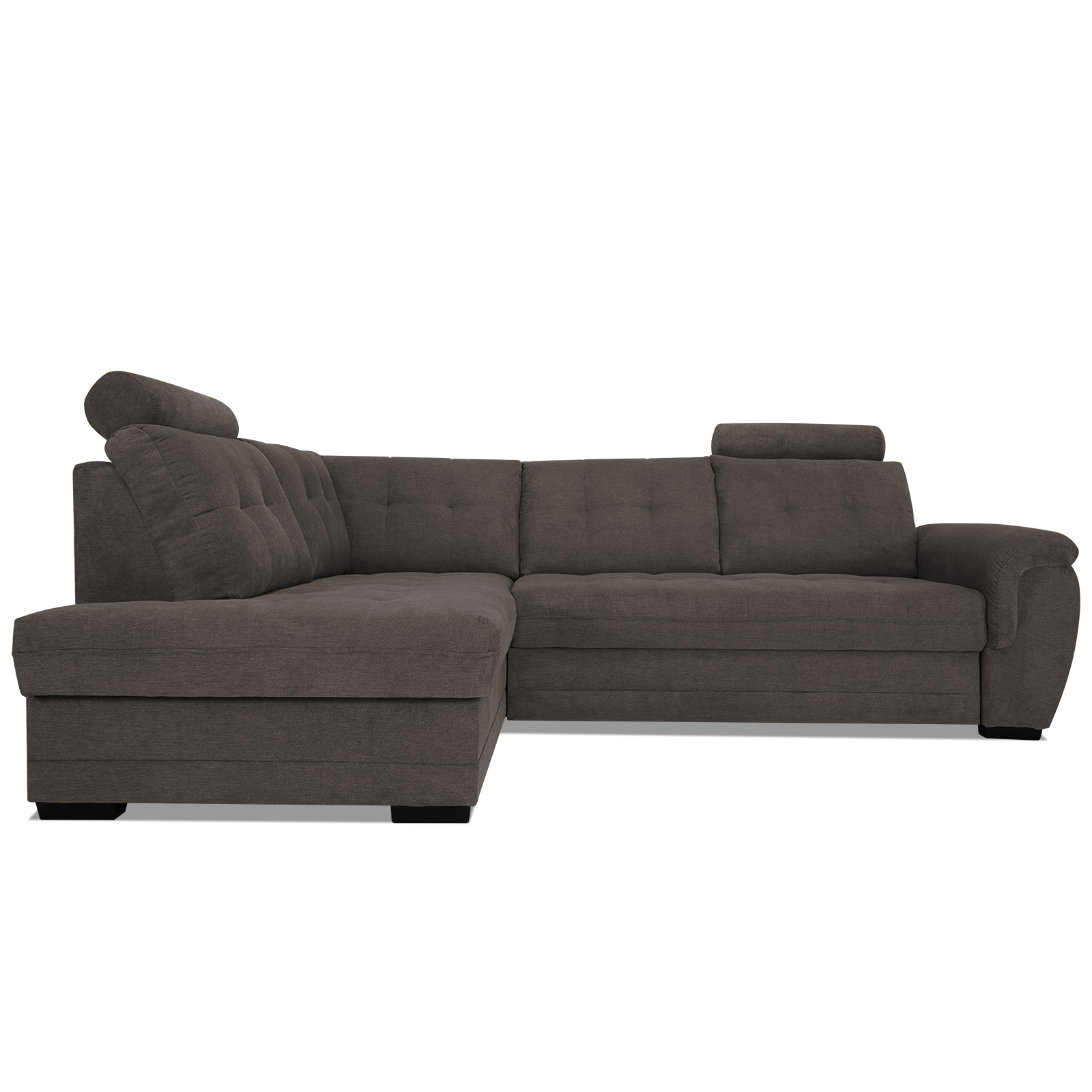 Ecksofa - stone - Webstoff - Liegefunktion - Staukasten links
