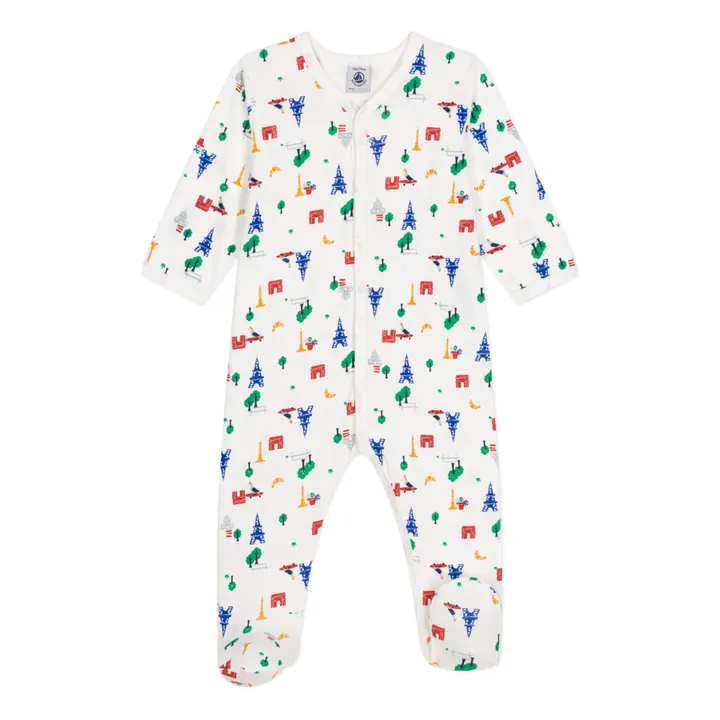 Petit Bateau Pyjama Milly Paris | Blanc
