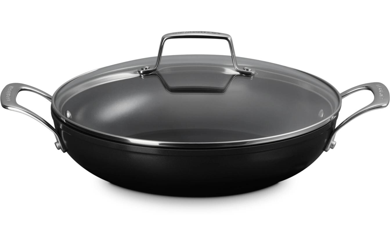 Servierpfanne Essential Keramik-Antihaft Ø 28 cm<br>Servier-Pfanne mit Glasdeckel