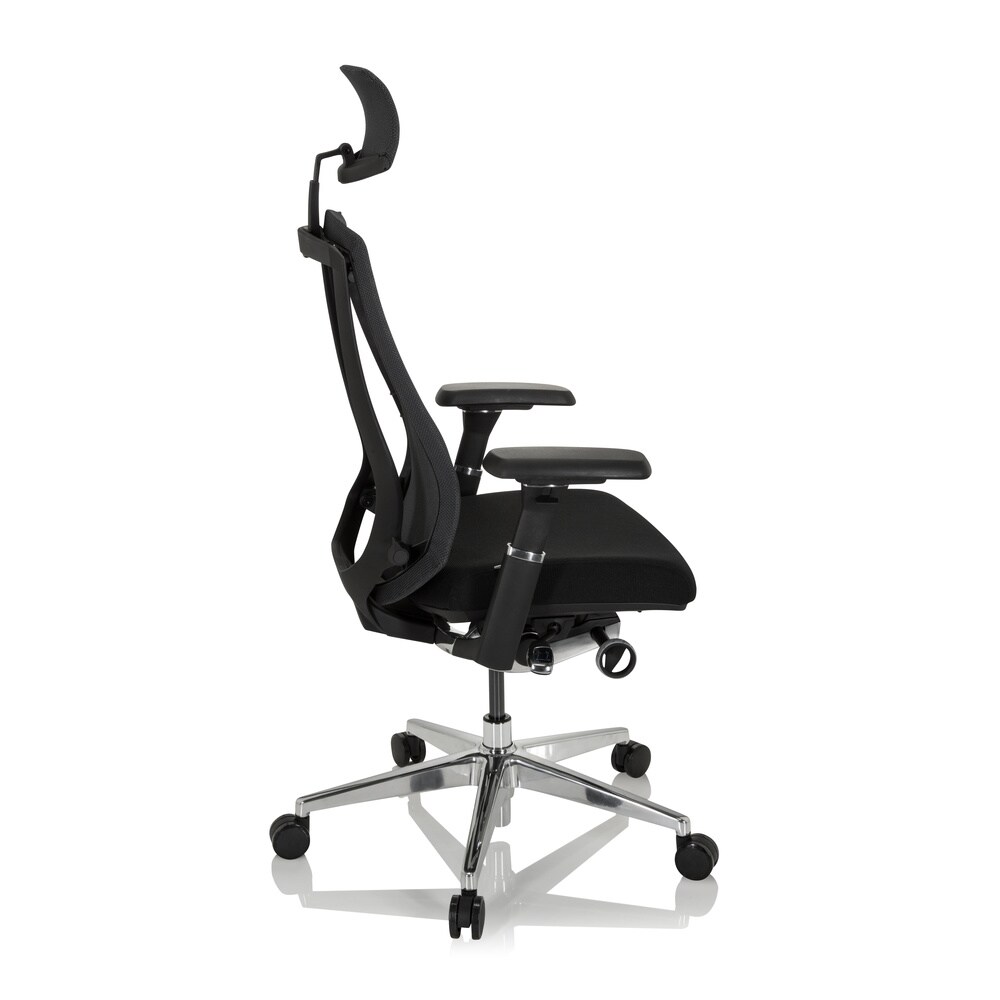 High End Bürostuhl INSPERO Stoff/Netzstoff mit Armlehnen hjh OFFICE