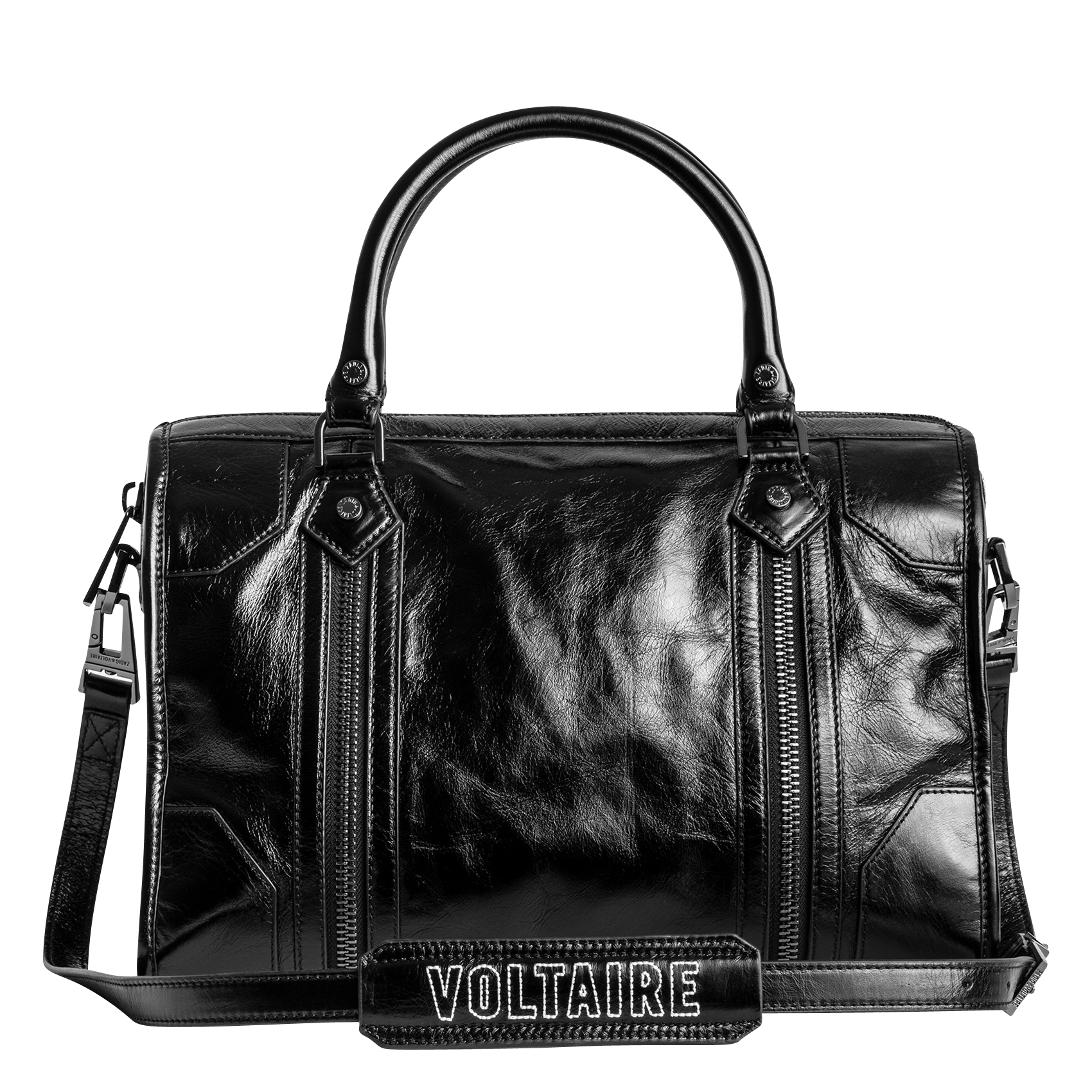 SUNNY MEDIUM 2 - Sac porté main en cuir | Noir