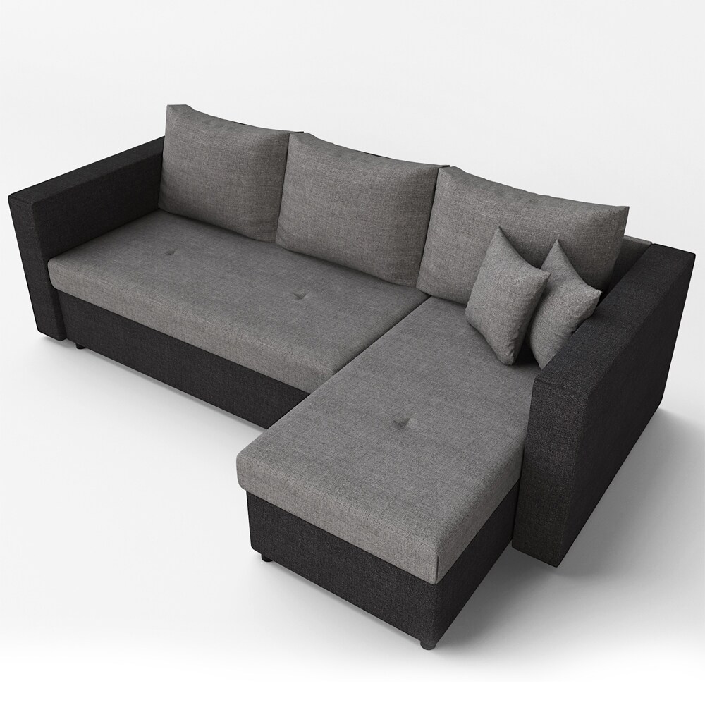 Vicco Ecksofa mit Schlaffunktion Sofa Couch Schlafsofa Bettfunktion Taschenfederkern