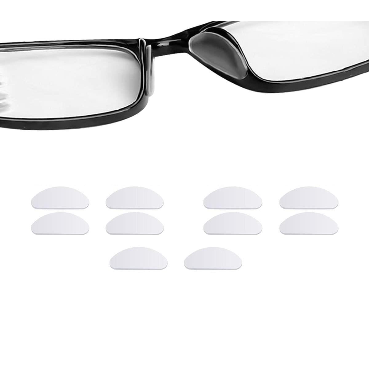 Nesebeskyttelse til briller i silikon, 5 par (19 mm), diafane