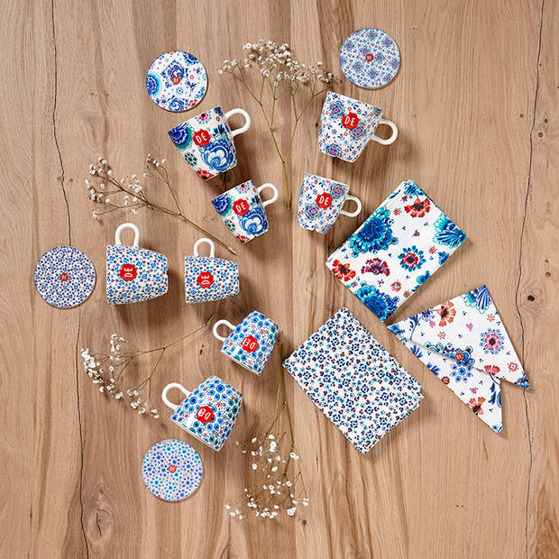 Douwe Egberts Dutch Indigo mok - sweet flowers - 27 cl