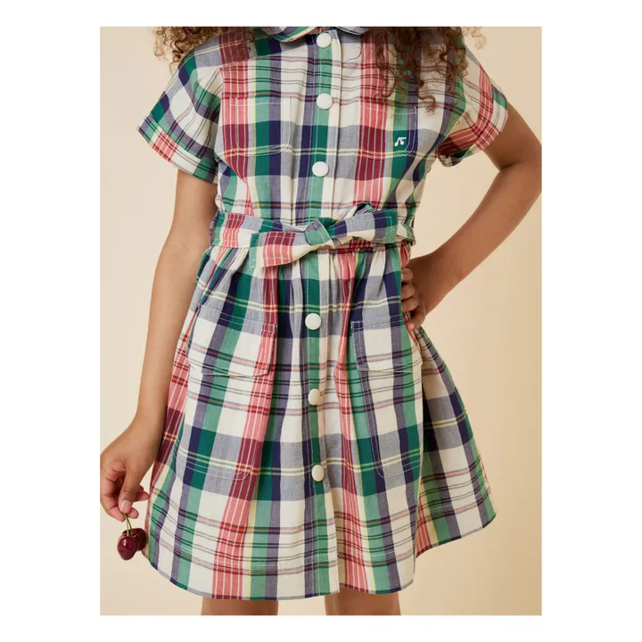 Bonpoint Robe Federica Carreaux | Vert