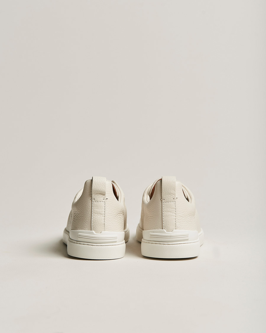 Zegna Triple Stitch Sneakers White Deerskin