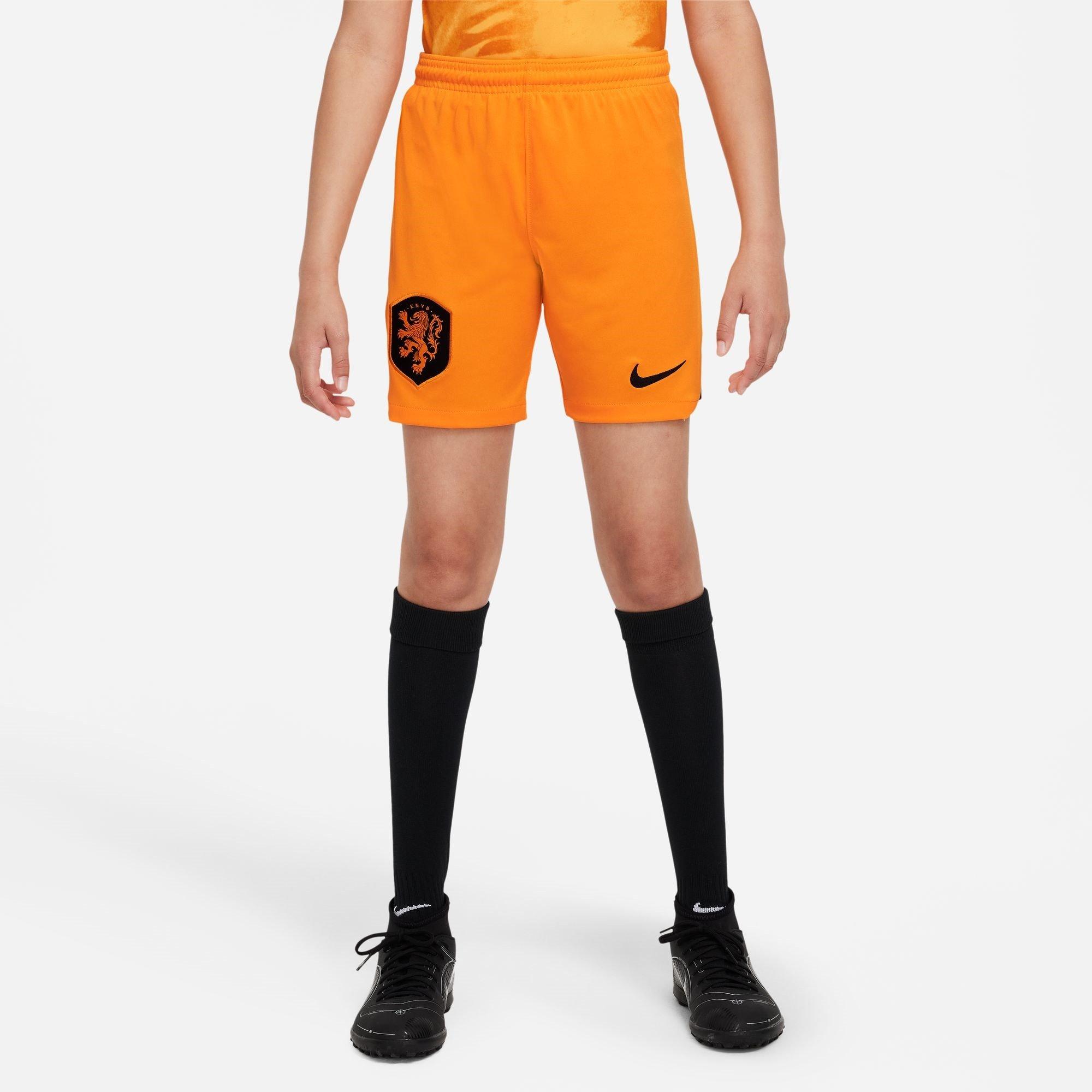 Nike Netherlands 2022 23 Stadium Home Big KidsNike Dri FIT Soccer Shorts