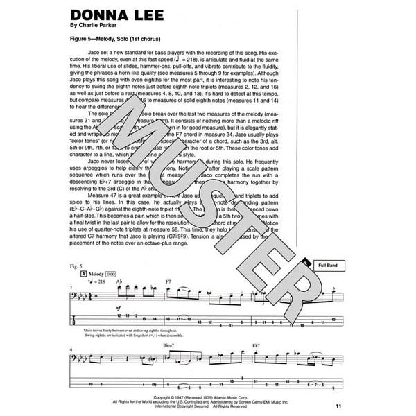 Hal Leonard Jaco Pastorius Bass Signature Licks
