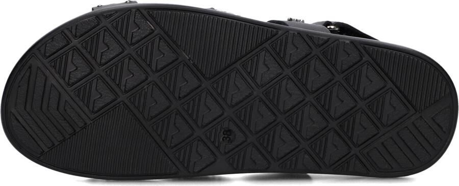 Maruti Dames Platte sandalen Elora Zwart Leer