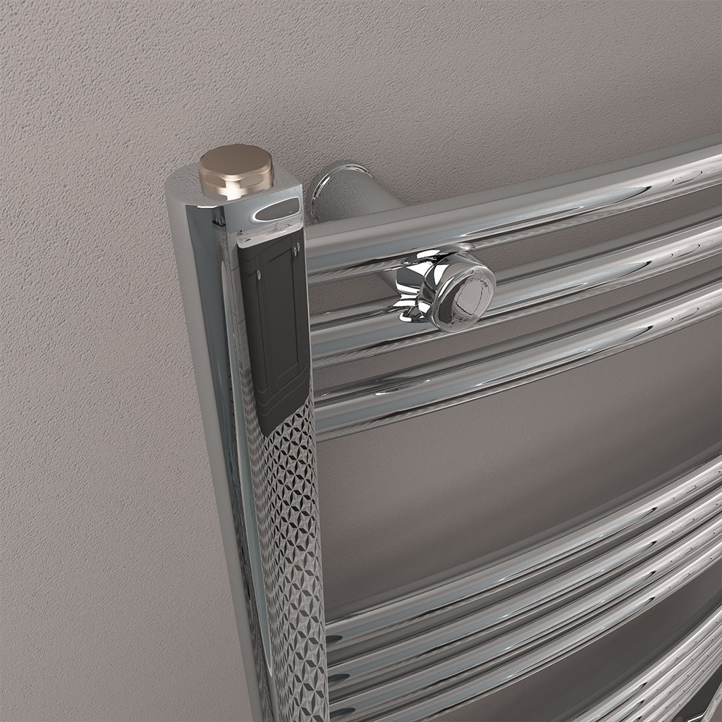 Eastbrook Wendover gebogen handdoekradiator 75x100cm 405W chroom