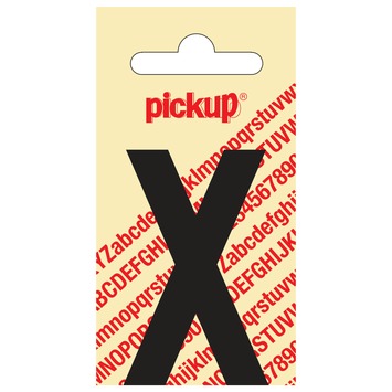 Pickup plakletter X zwart mat 60 mm