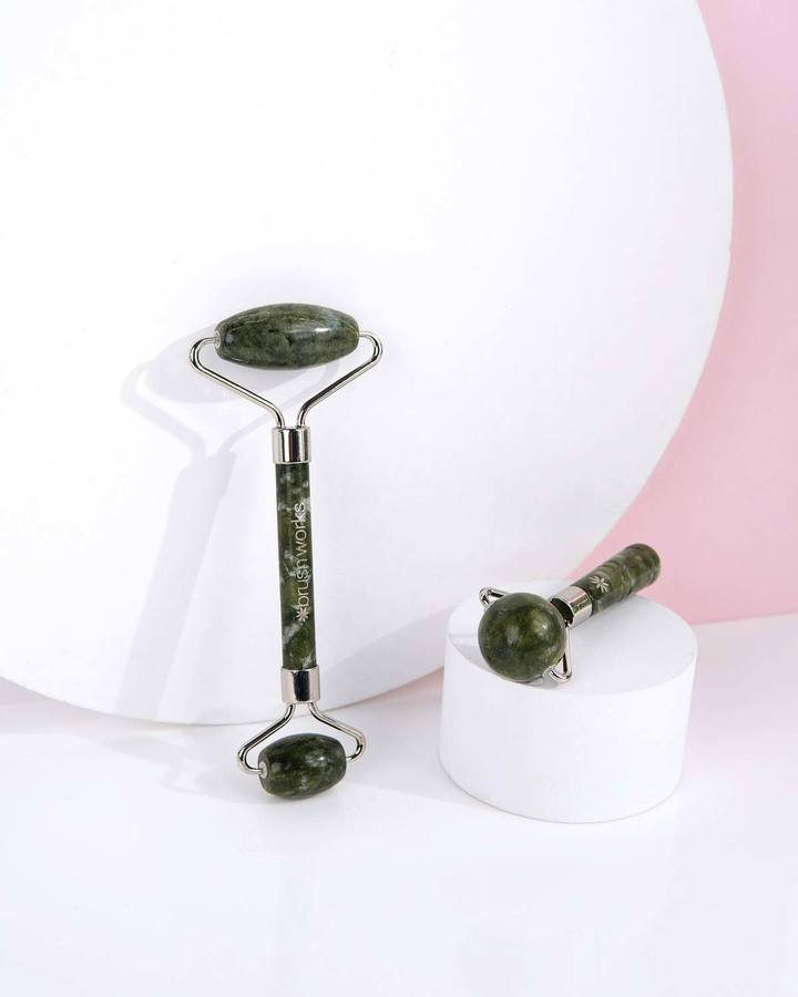 Brushworks Jade Roller & Globe Set 2pcs