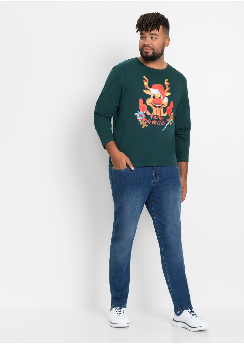 T-shirt manches longues avec motif de Noël