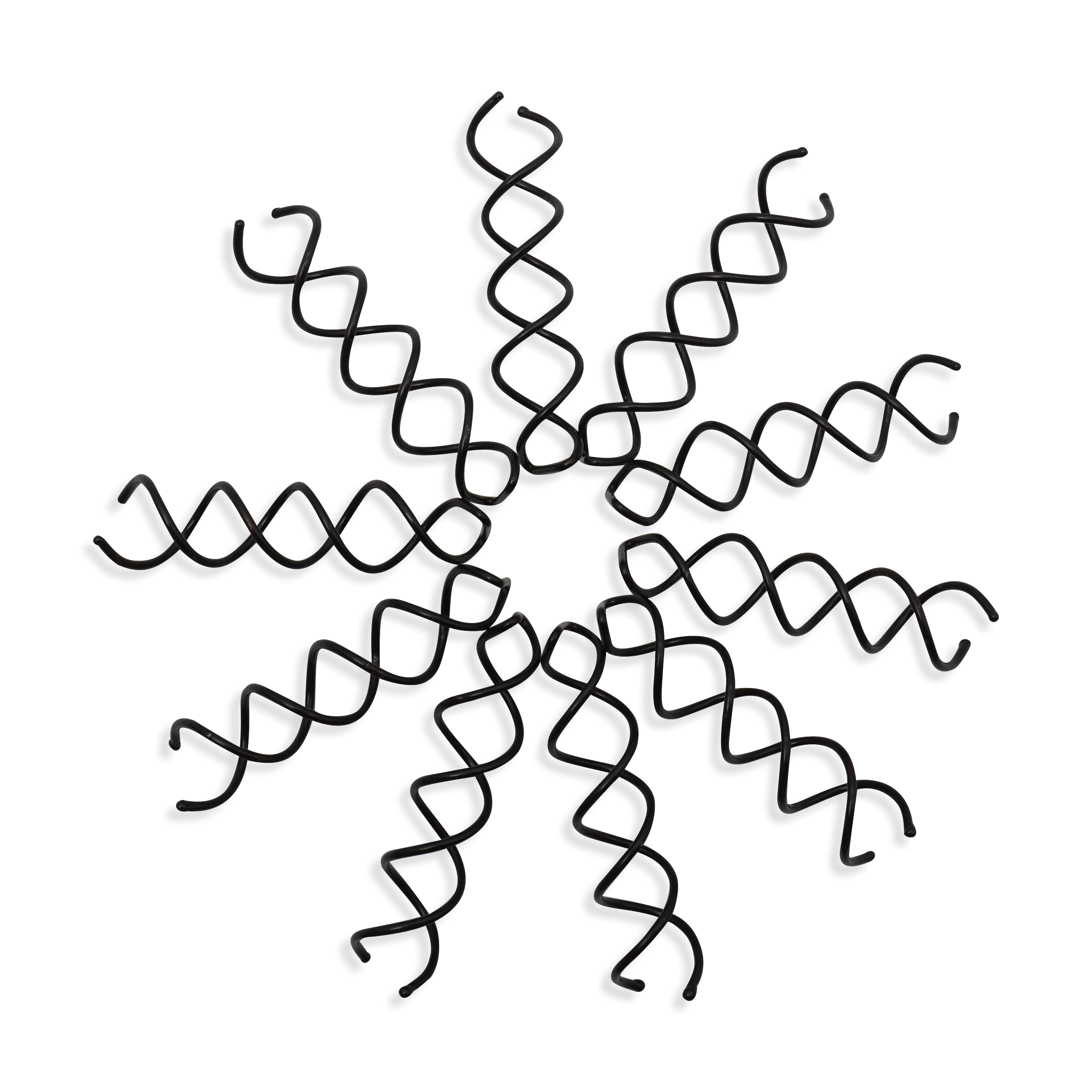 (10er Set) 6mm Haar Spiral Klammer Haarnadel Clips Spirale - Schwarz