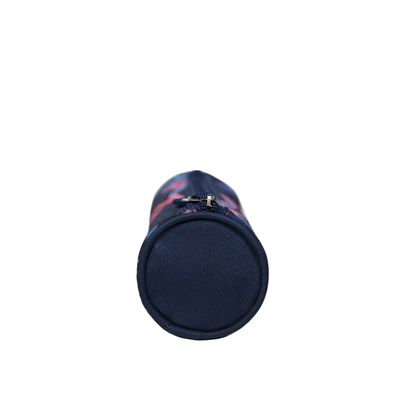 Trousse ronde Offshore - 1 compartiment - bleu marine et imprimé - Bagtrotter