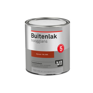 Karwei buitenlak hoogglans wijnrood 750 ml