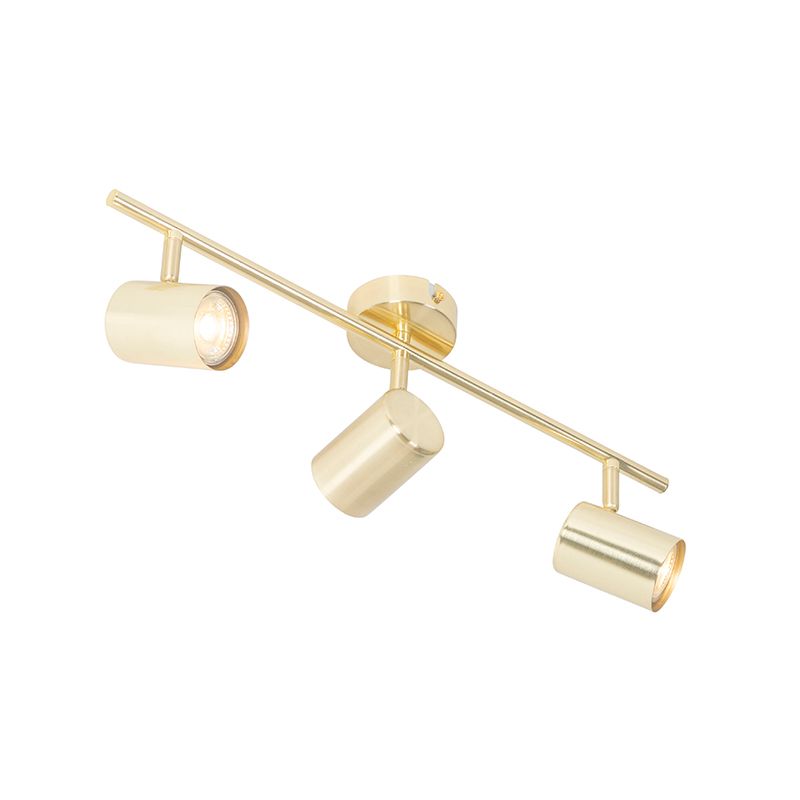 Moderne plafondlamp messing 3-lichts verstelbaar - Jeana