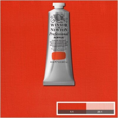 Winsor & Newton - Akrylmaling - Cadmium Red Light 60 ML