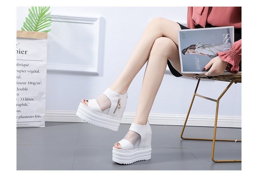Vindler - Platform Wedge Sheer Sandals