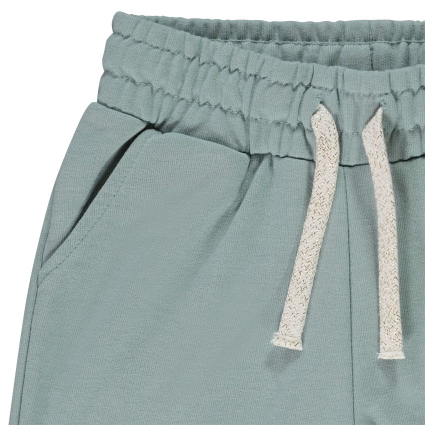 Jogging en molleton uni pour fille - Bleu moyen