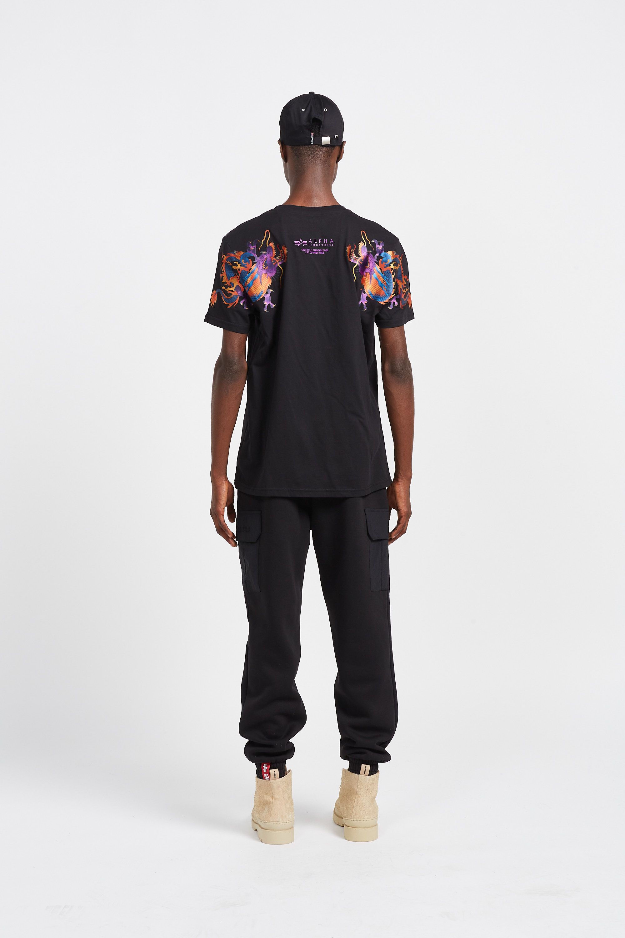 ALPHA INDUSTRIES Jogging Sweat Nylon Cargo Noir
