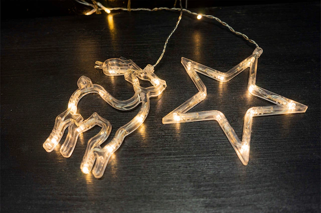 NOOR LIVING LED-Lichterkette »Weihnachtszeit« mit Stern- und Rentierbeleuchtung, Batteriebetrieb