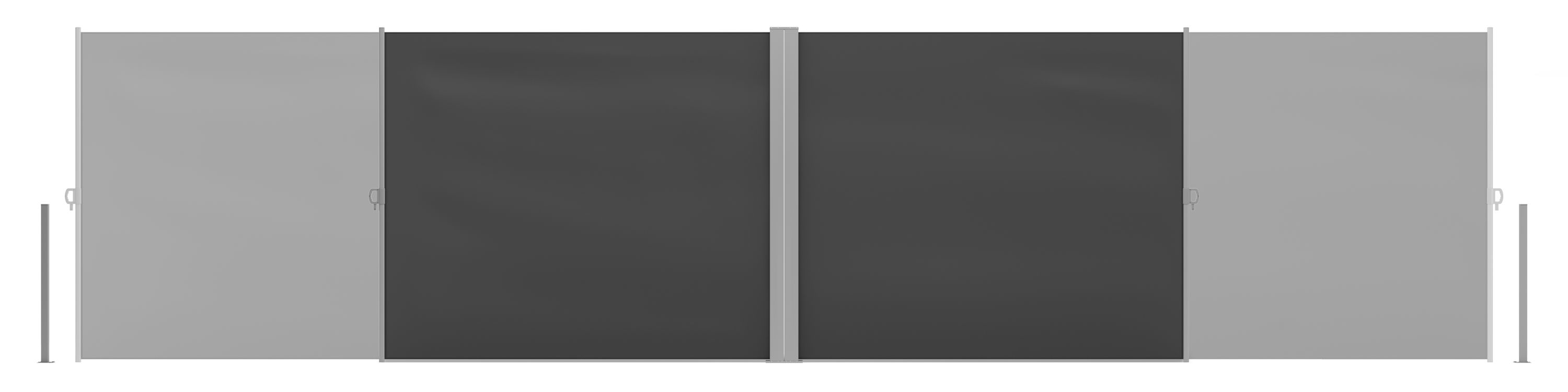 Doppelseitenmarkise VIA 180 x 800 cm anthrazit