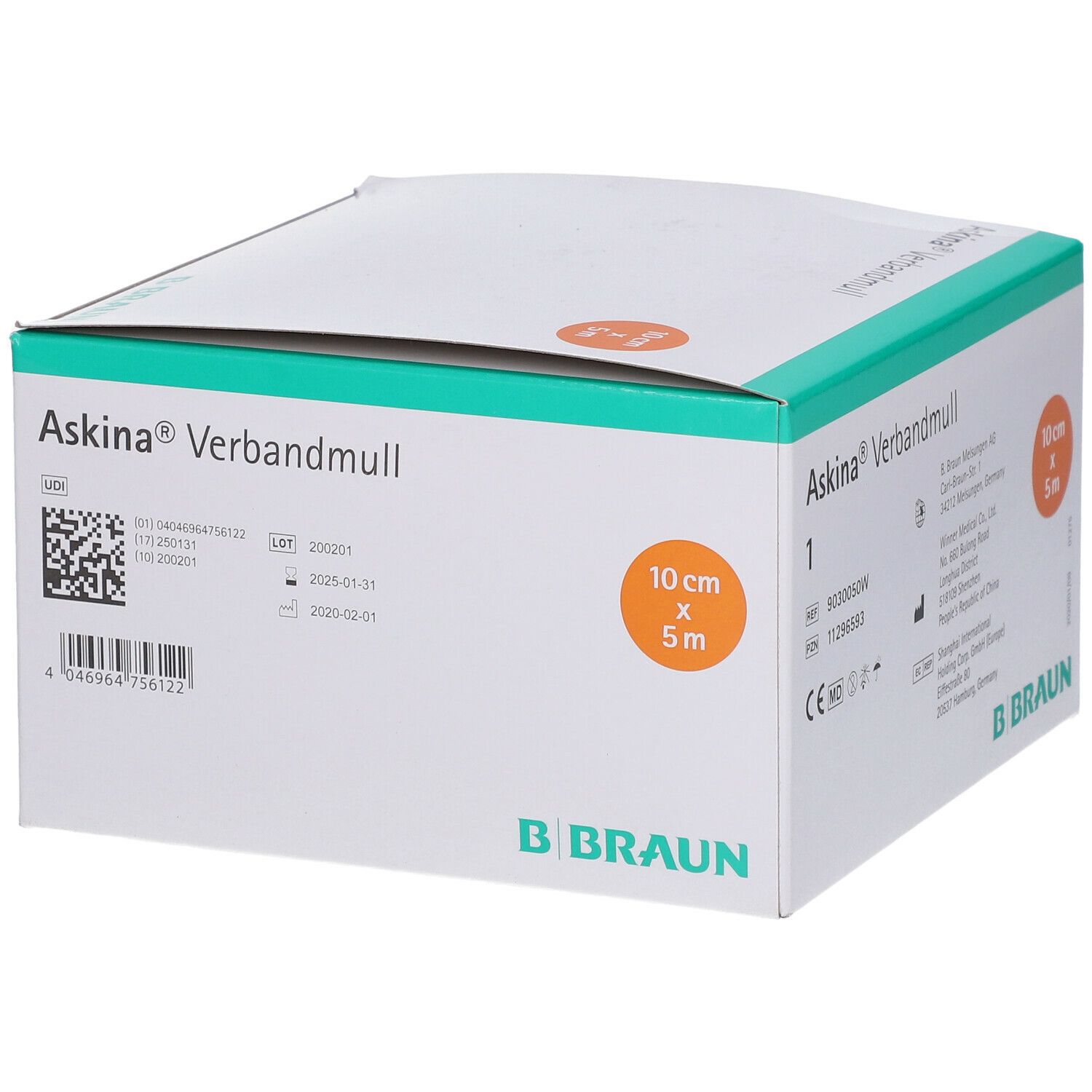Askina® Mullkompressen 80 cm x 5 m 8 fach gelegt zu 10 cm breit