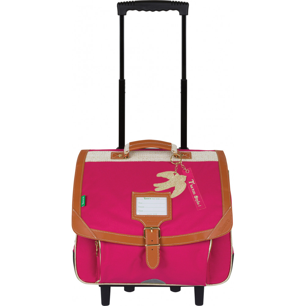 Cartable trolley Paloma framboise
