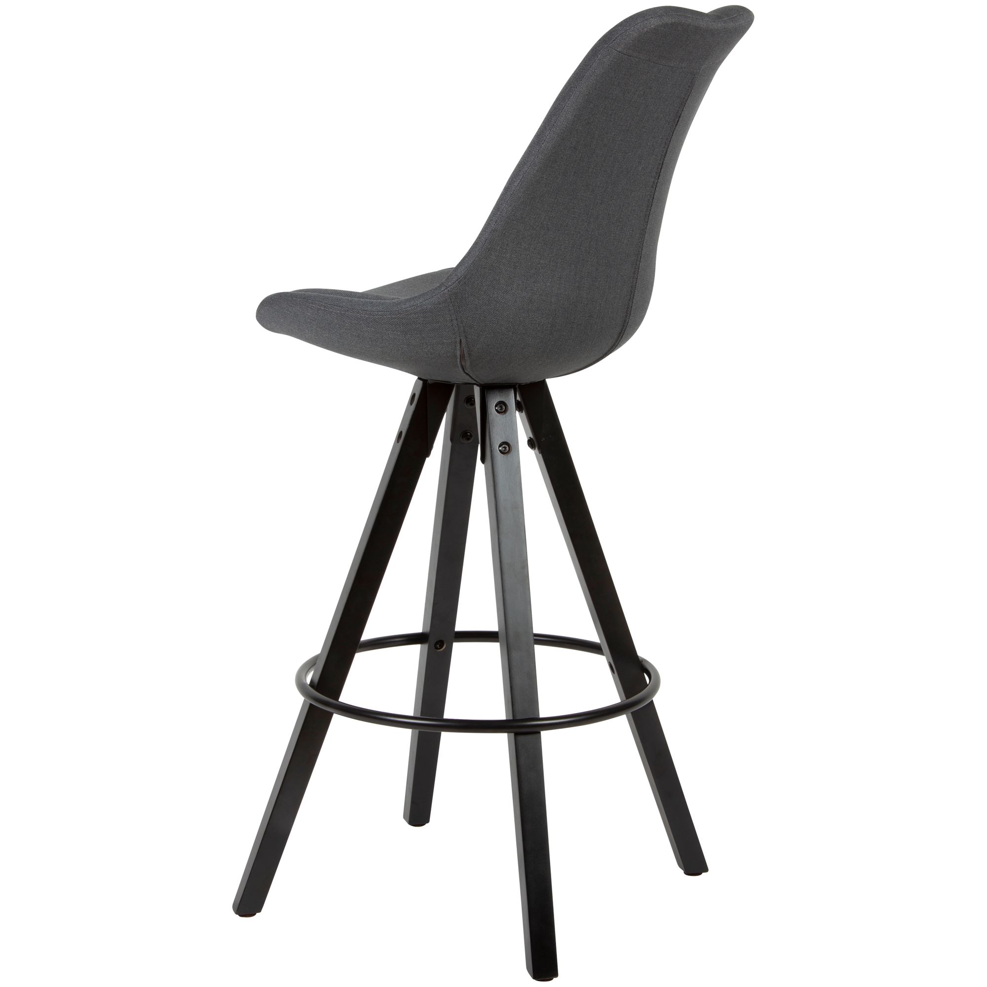 KADIMA DESIGN Barhocker LUND: Skandinavisches Design, Polsterung, 77 cm Sitzhöhe, Polyesterbezug, Massivholzbeine.