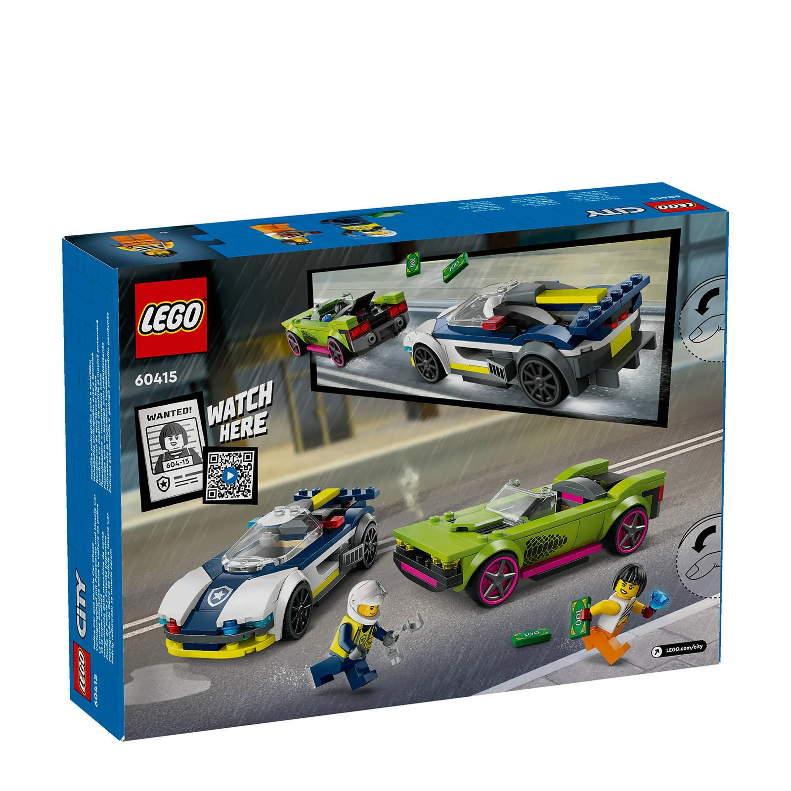 LEGO Politiewagen en snelle autoachtervolging Politie Auto Speelgoed Set 60415