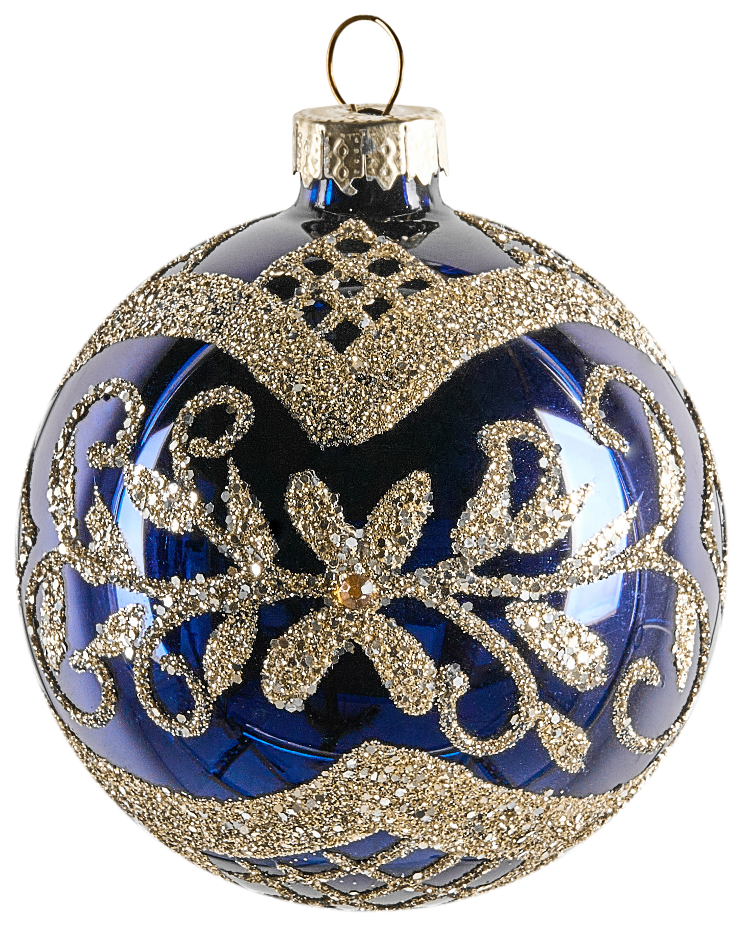 Set van 35 kerstballen ICEDROP Glas Blauw/goud