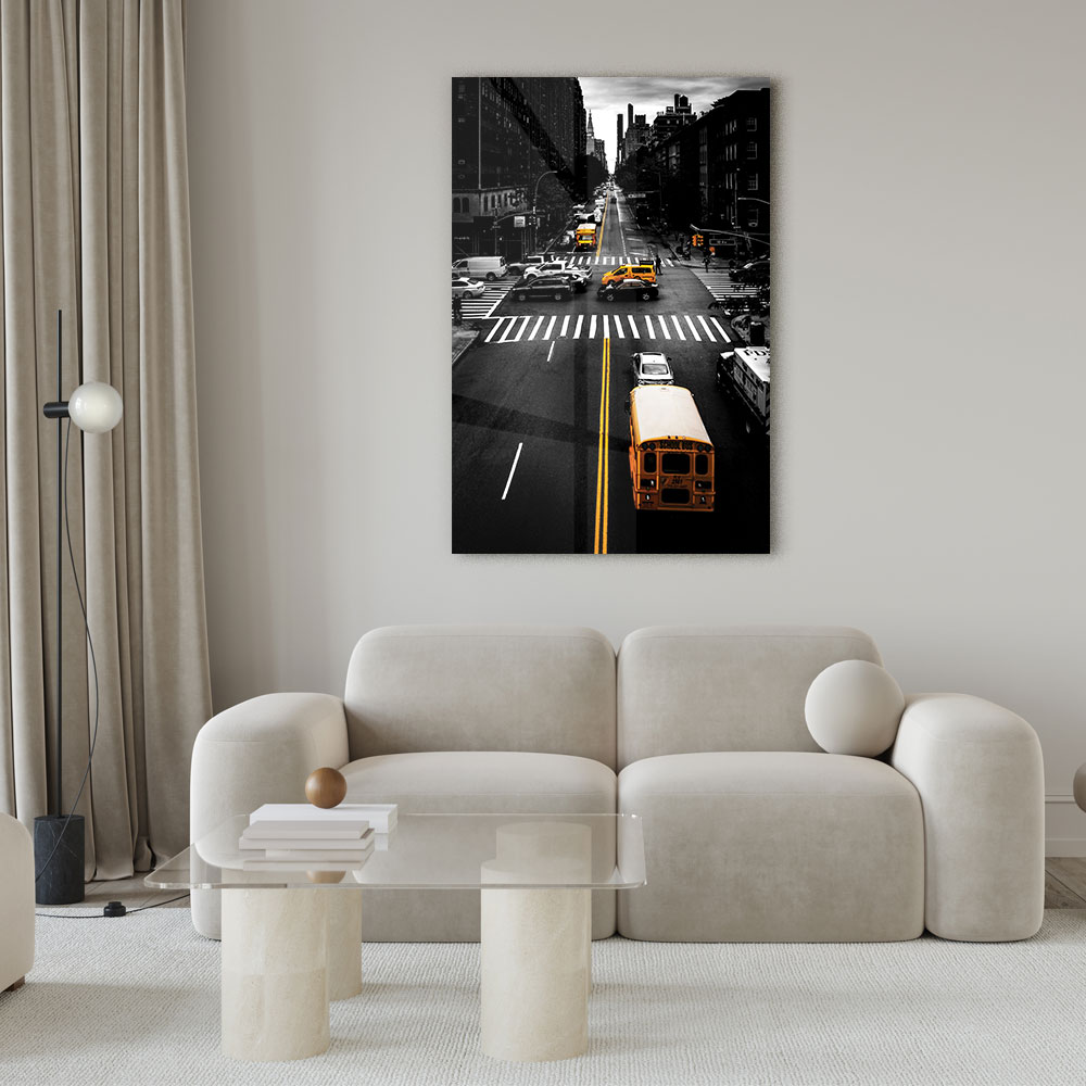 Walljar acrylglas schilderij - New York Intersection Acrylglas schilderij - 70 x 100 cm