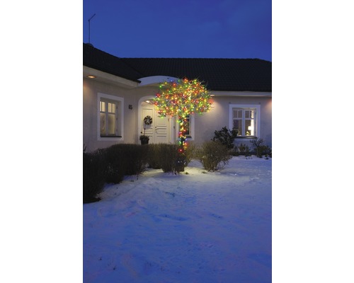 Konstsmide LED-lichtsnoer, 5,53 m + 5 m aansluitdraad, 80 LED's, veelkleurig licht, inclusief 8 functies, bedieningseenheid en geheugenfunctie
