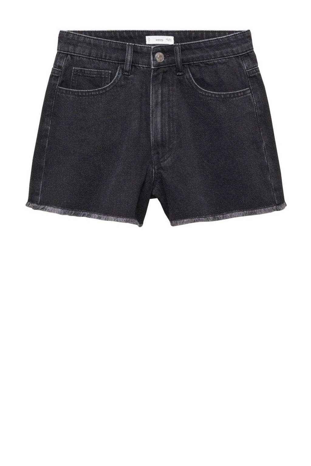 MANGO TEEN high waist denim short donkergrijs