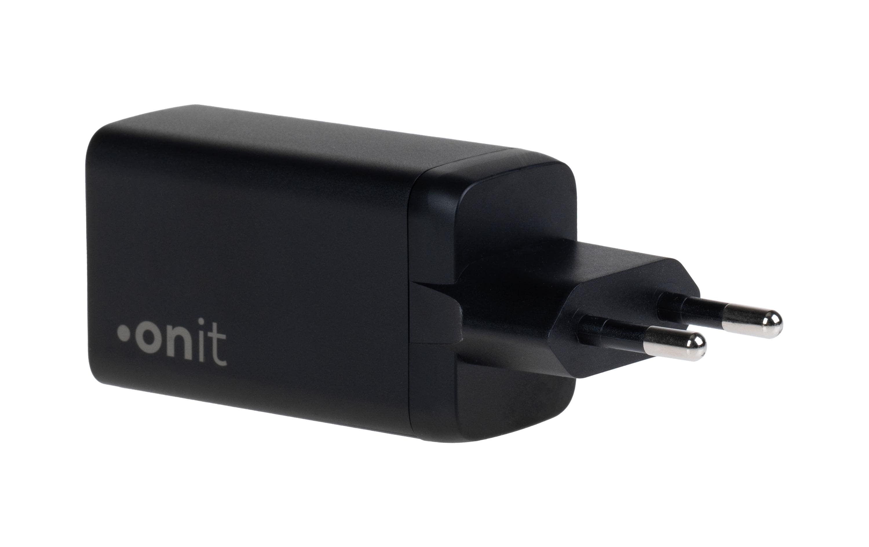 USB-Wandladegerät Trial QC4+ 65 W GaN SchwarzLadeadapter mit zwei USB-C-Ports und einem USB-A-Port