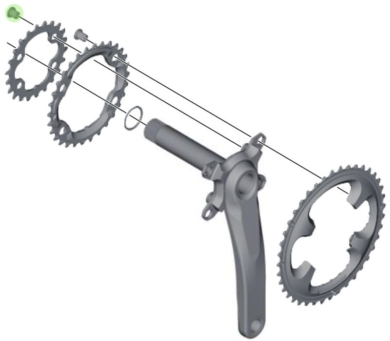 Shimano XT/SLX Kettenblattschrauben Innen kaufen | Bike-Discount