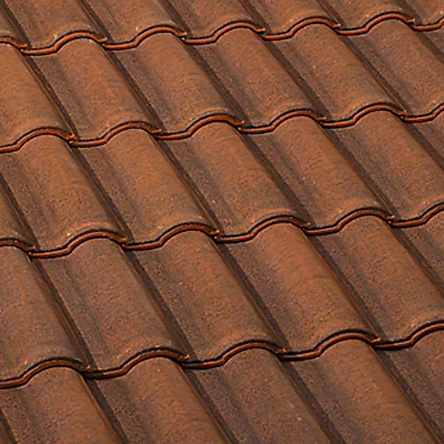 Tuile à douille ø120 Gallo Romane brun vieilli