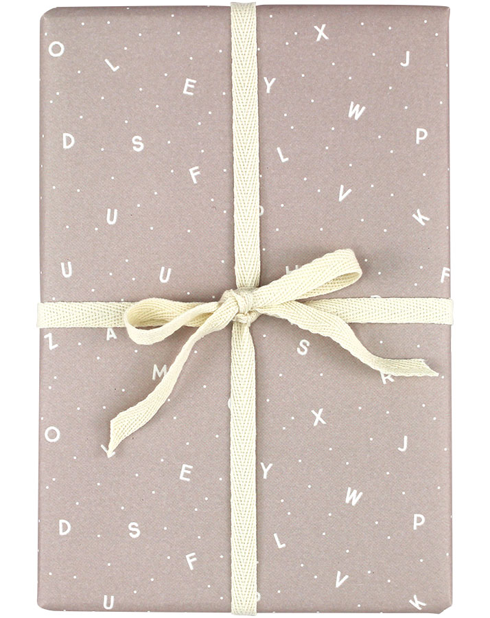 Geschenkpapier ABC 3er-Set in rose