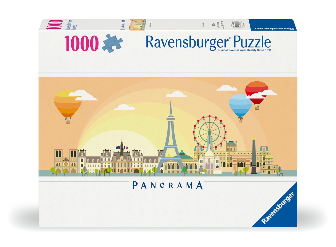Ravensburger - Puslespil Air Ballon Over Paris 1000 brikker